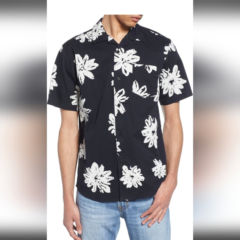NWOT- OBEY Mens Hawaiian Button Down Shirt-sz XL